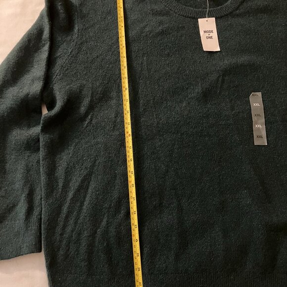 Mode of One Men's Relaxed-Fit Cozy Sweater Deep Malachite Green- XXL - Picture 6 of 6